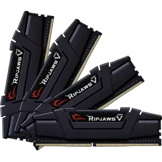 G.Skill DIMM 32 GB DDR4-3600 (4x 8 GB) Quad-Kit, Arbeitsspeicher (schwarz, F4-3600C14Q-32GVKA, Ripjaws V, INTEL XMP)
