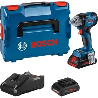 Bosch Professional Akku-Schlagschrauber GDS 18V-330 HC Professional, 18Volt (blau/schwarz, 2x Li-Ion Akku ProCORE18V 4,0Ah, Bluetooth Modul, in L-BOXX)