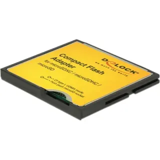 DeLOCK Adapter CF I zu micro SDHC, Kartenleser (schwarz/gelb)