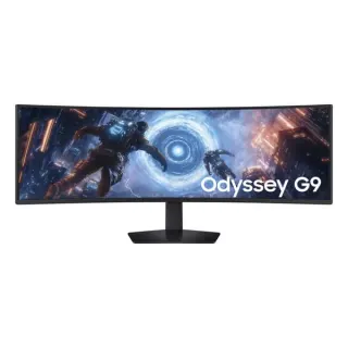 Samsung S49FG916EU, Gaming-Monitor (124 cm (49 Zoll), schwarz, DQHD, VA, Curved, HDMI, DP, Free-Sync, USB-Hub, 144Hz Panel)
