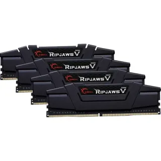 G.Skill DIMM 64 GB DDR4-3200 (4x 16 GB) Quad-Kit, Arbeitsspeicher (schwarz, F4-3200C16Q-64GVK, Ripjaws V, INTEL XMP)