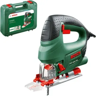 Bosch Heimwerken & Garten Stichsäge PST 8000 PEL (grün/schwarz, Koffer, 5-teiliges Sägeblatt - Set, 530 Watt)