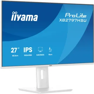 iiyama ProLite XB2797HSU-W1, LED-Monitor (68.6 cm (27 Zoll), weiß (matt), FullHD, IPS, HDMI, DP, USB-Hub, erg. Standfuß, 120Hz Panel)