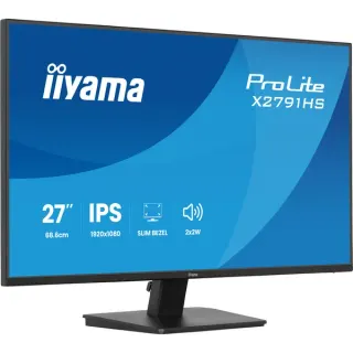iiyama ProLite X2791HS-B1, LED-Monitor (68.6 cm (27 Zoll), schwarz (matt), FullHD, IPS, HDMI, DP, Lautsprecher, 120Hz Panel)