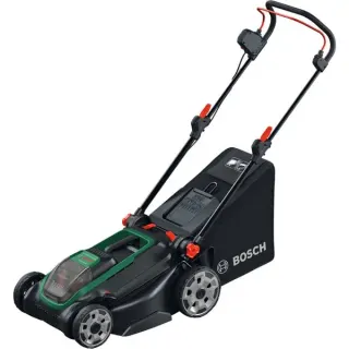 Bosch Heimwerken & Garten Akku-Rasenmäher Rotak18V2-43, 36 Volt (2x18V) (grün/schwarz, 2x Li-Ionen Akku 4,0Ah, POWER FOR ALL ALLIANCE)