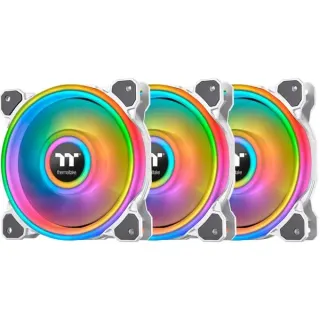 Thermaltake Riing Quad 12 RGB Radiator Fan TT Premium Edition 3 Pack, Gehäuselüfter (weiß, 3er Set, 1x Controller, 120 mm)
