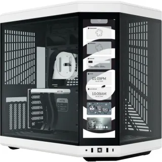 HYTE Y70 Touch Infinite , Tower-Gehäuse (weiß/schwarz, Tempered Glass x 2)
