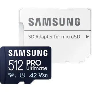 Samsung PRO Ultimate microSD 512 GB, Speicherkarte (dunkelblau, UHS-I U1, Class 10, V10, A1)