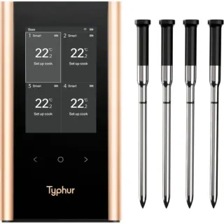 Typhur Sync Gold Quad, Thermometer (schwarz, inkl. 4 Sonden)