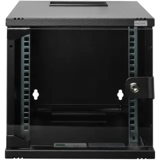 Digitus Wandgehäuse 254 mm (10") - 312x300 mm (BxT), IT-Schrank (schwarz, 6HE)