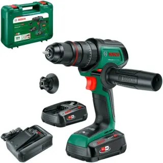Bosch Heimwerken & Garten Akku-Schlagbohrschrauber AdvancedImpact 18V-80 QuickSnap (grün/schwarz, 2x Li-Ionen Akku 2,5Ah, Koffer, POWER FOR ALL ALLIANCE)