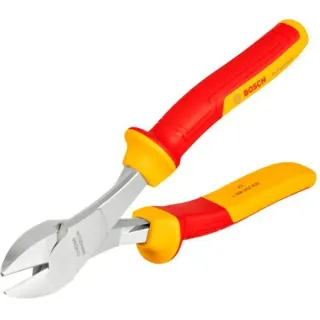 Bosch Professional VDE Kraft-Seitenschneider Professional 200mm, Schneid-Zange (rot/gelb)