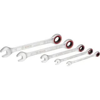Bosch Professional Ringmaul-Ratschenschlüssel-Set, 5-teilig, Schraubenschlüssel