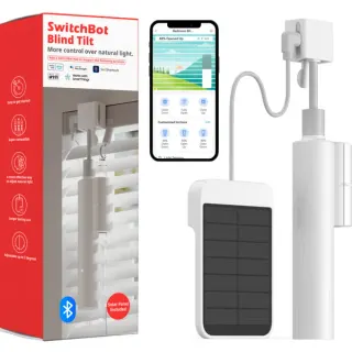 SwitchBot Blind Tilt , Vorhangöffner (weiß, inkl. Solar Panel)