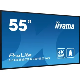 iiyama ProLite LH5560UHS-B2AG, Public Display (schwarz (matt), UltraHD/4K, VA, Lautsprecher)