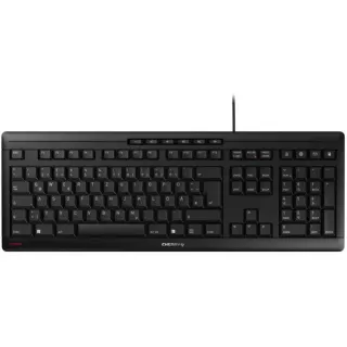 CHERRY STREAM KEYBOARD, Tastatur (schwarz, IT-Layout, Cherry SX-Scherentechnologie)