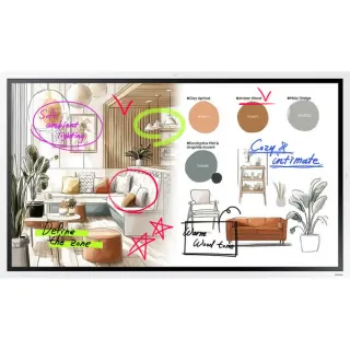 Samsung FLIP WM55FX, Public Display (weiß/grau, UltraHD/4K, Touchfunktion, Multi‑Touch)