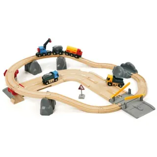 BRIO World Straßen & Schienen Steinverlade Set, Bahn