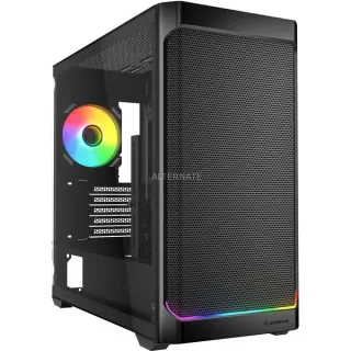 Sharkoon MK4W RGB Strip, Tower-Gehäuse (schwarz, Tempered Glass)