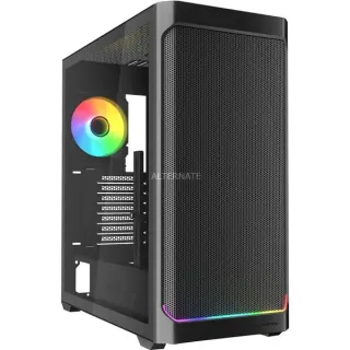 Sharkoon AK4W RGB Strip, Tower-Gehäuse (schwarz, Tempered Glass)