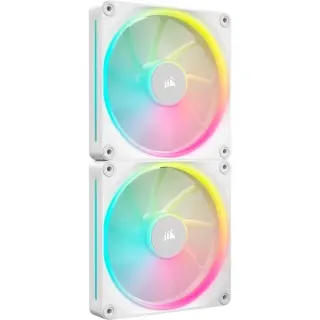 Corsair iCUE LINK LX140 RGB, Gehäuselüfter (weiß, 2er Pack, 140 mm)