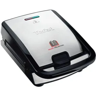 Tefal Snack Collection SW852D, Sandwichmaker (silber/schwarz, 700 Watt, mit 2 Platten-Sets)