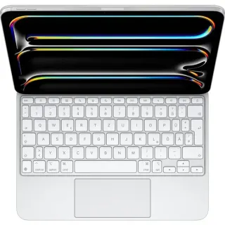 Apple Magic Keyboard für 11" iPad Pro (M4), Tastatur (weiß, DE-Layout, Scherenmechanik)