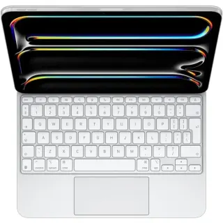 Apple Magic Keyboard für 11" iPad Pro (M4), Tastatur (weiß, UK-Layout, Scherenmechanik)