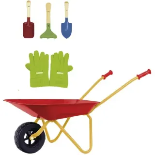 Theo Klein Kinderschubkarre, Gartenspielgerät (mit Zubehör, Metall)