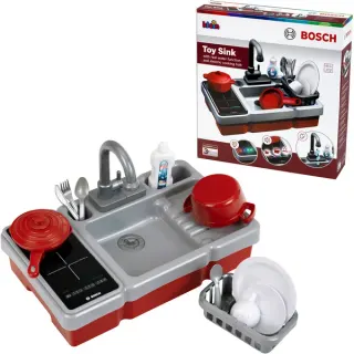 Theo Klein Bosch - Spüle mit Wasserfunktion und Kochfeld, Spielküche