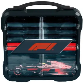 Theo Klein F1 - Sammelkoffer , Aufbewahrungsbox (für 18 Autos, 1:64)