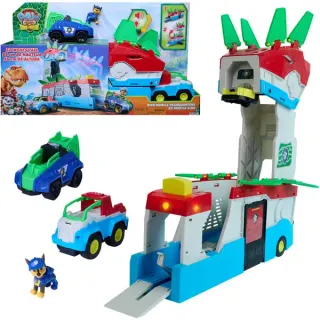 Spin Master Paw Patrol: Der Dino Film - 2-in-1 Mobiles Dino-Hauptquartier, Spielgebäude