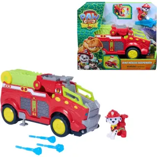 Spin Master Paw Patrol: Der Dino Film - Marshalls extragroßes Dino-Rettungs-Feuerwehrauto, Spielfahrzeug