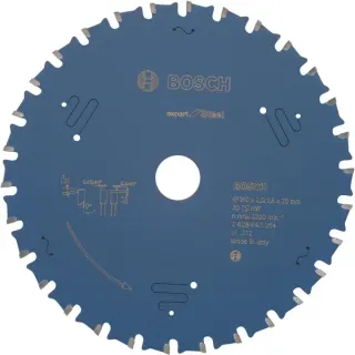 Bosch Professional EXPERT Steel Kreissägeblatt, Ø 160mm, 30Z (Bohrung 20mm, für Handkreissägen)