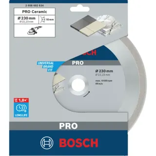 Bosch Professional PRO Ceramic Diamant-Trennscheibe, Ø 230mm (Bohrung 22,23mm)