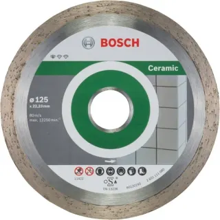 Bosch Professional Diamanttrennscheibe Standard for Ceramic, Ø 125mm (10 Stück, Bohrung 22,23mm)