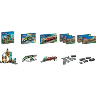 LEGO City Bahnhof-Komplett-Set Bundle, Konstruktionsspielzeug