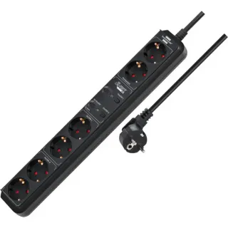 Brennenstuhl Connect Eco-Line WiFi Steckdosenleiste 6-fach (schwarz, 1,5 m Kabel, Sprachsteuerung, Timer, App)