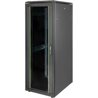 Digitus Netzwerkschrank Unique Serie - 600x800 mm (BxT), IT-Schrank (schwarz, 32 Höheneinheiten)