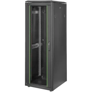Digitus Netzwerkschrank Unique Serie - 600x600 mm (BxT), IT-Schrank (schwarz, 32 Höheneinheiten)