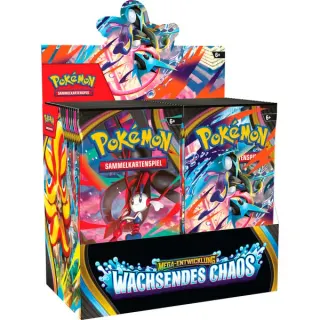 Pokémon-TCG: Mega-Entwicklung - Wachsendes Chaos - Booster Display, Sammelkarten
