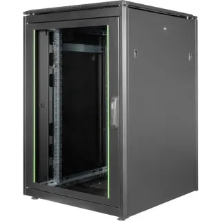Digitus Netzwerkschrank Unique Serie - 800x800 mm (BxT), IT-Schrank (schwarz, 22 Höheneinheiten)