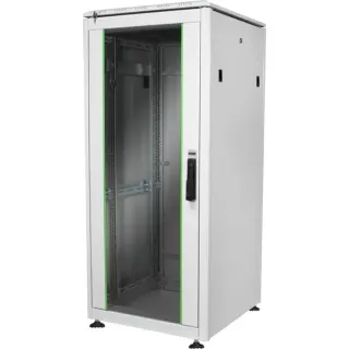 Digitus Netzwerkschrank Unique Serie - 600x600 mm (BxT), IT-Schrank (hellgrau, 26 Höheneinheiten)