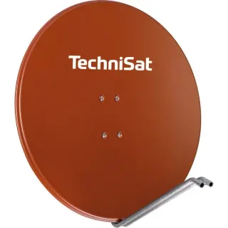TechniSat Satellitenspiegel 850 Plus mit 85 cm Durchmesser und Aluminium, spezifische Feed-Aufnahme, Sat-Spiegel (rot, Retail)