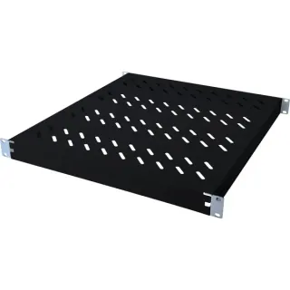 Digitus Fachboden mit variablen Befestigungsschienen (schwarz, zum Festeinbau in 483 mm (19")-Schränke)