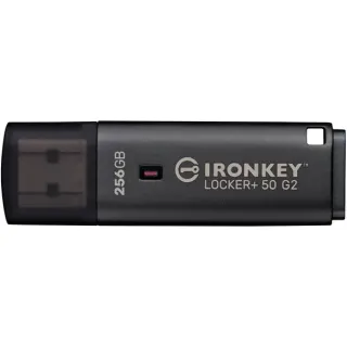 Kingston IronKey Locker+ 50 G2 256 GB, USB-Stick (anthrazit, USB-A 3.2 Gen 1)