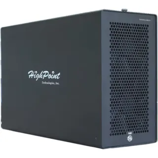 HighPoint RocketStor 8631D, Tower-Gehäuse (schwarz, 1.300 Watt, PCIe 5.0 x16 2nd Gen eGPU Exp.)