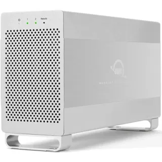 OWC Mercury Elite Pro Dual, Laufwerksgehäuse (silber, Performance RAID Enclosure, USB 3.2, eSATA)