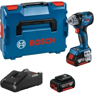 Bosch Professional Akku-Schlagschrauber GDS 18V-330 HC Professional, 18Volt (blau, 2x Li-Ionen Akku 5,0Ah, in L-BOXX)