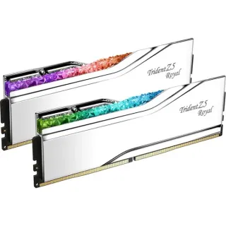 G.Skill DIMM 32 GB DDR5-7200 (2x 16 GB) Dual-Kit, Arbeitsspeicher (silber, F5-7200J3445G16GX2-TR5S, Trident Z5 Royal, INTEL XMP)